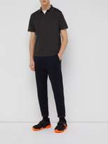 Thumbnail for your product : Prada Logo-patch Cotton-pique Polo Shirt - Mens - Dark Grey