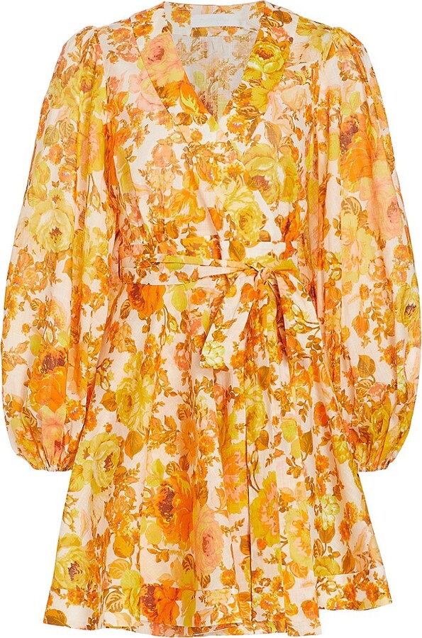 Orange Wrap Dress | ShopStyle