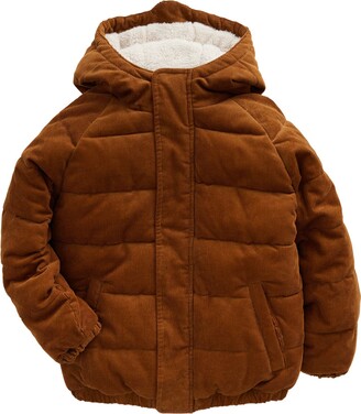 Winter Teddy Patch nylon and corduroy down jacket