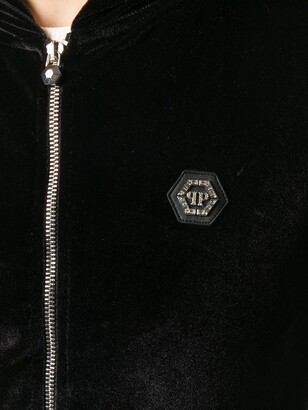 Philipp Plein Teddy Bear embellished logo hoodie