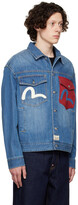 Thumbnail for your product : Evisu Blue Fortune Cat Denim Jacket