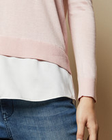 Thumbnail for your product : Ted Baker ILINAA V neck mock layer sweater and blouse