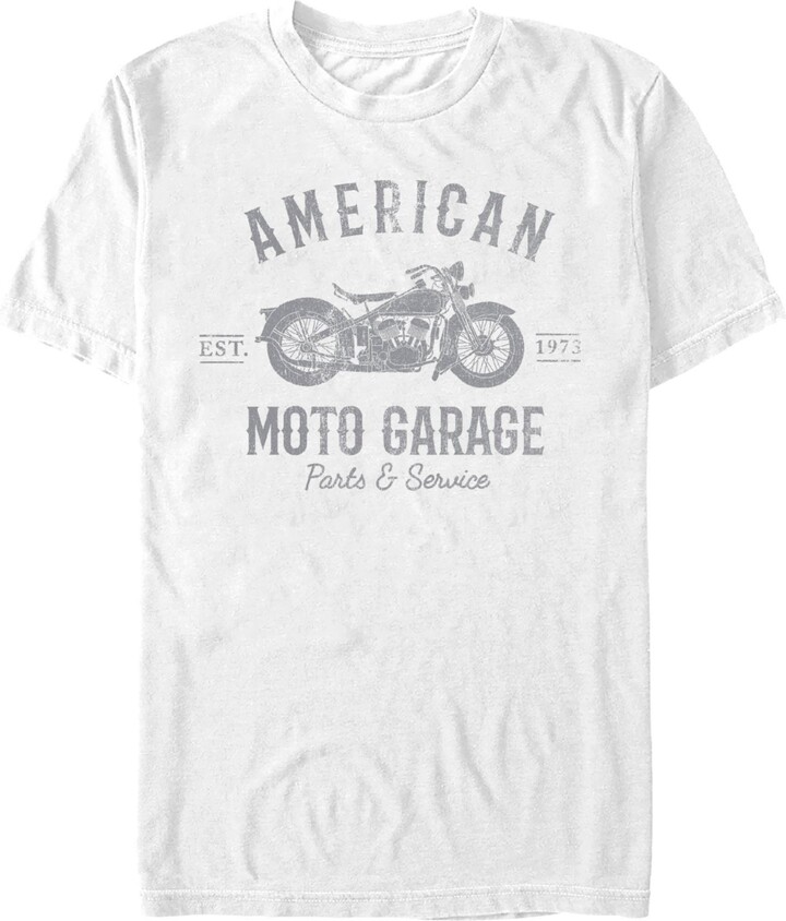 Disney Pixar Generic Additude Men's American Moto Garage Short Sleeve T-Shirt