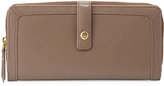Thumbnail for your product : Neiman Marcus Saffiano Leather Zip/Tab Long Wallet, Taupe