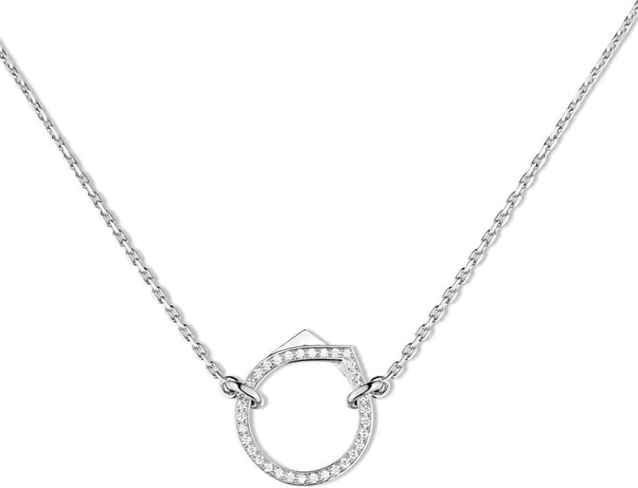 Repossi Antifer Diamond Pendant Necklace - White Gold