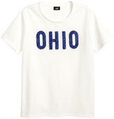 Thumbnail for your product : H&M T-shirt with Appliqué - Natural white - Men