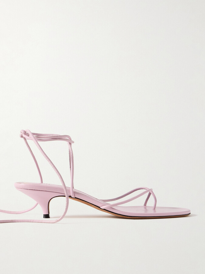 Proenza Schouler Slash Tie Leather Sandals - Purple