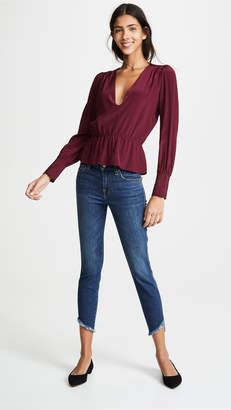 7 For All Mankind The Ankle Skinny Jeans with Angled Hem