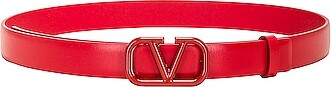 Valentino by Mario Valentino Dolly Logo Buckle Leather Belt - ShopStyle