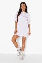 Thumbnail for your product : boohoo Petite Baby Girl Print T-Shirt Dress