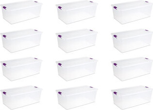 Sterilite Clear View Storage Container Tote w/ Latching Lid