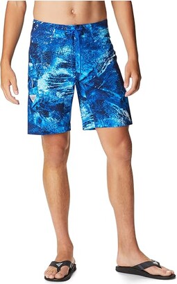 Columbia PFG Offshore II 9 inch Board Shorts (Blue Macaw Realtree