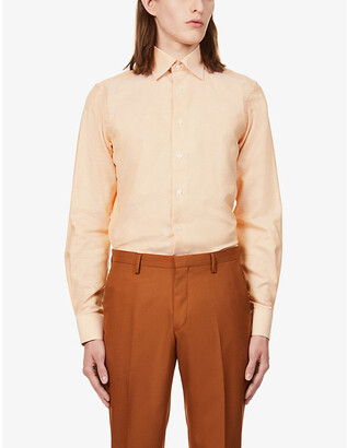 Eton Contemporary-fit cotton and linen-blend shirt