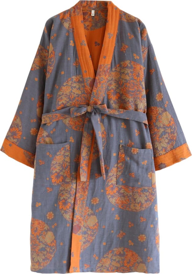 Cotton Kimono Robe ShopStyle UK