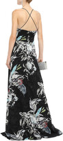 Thumbnail for your product : Eve By Laurel Berman Wrap-effect Floral-print Fil Coupe Gown