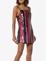 Thumbnail for your product : HANEY Elektra sequin-stripe mini dress
