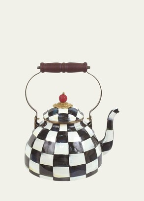 Mackenzie Childs Courtly Check Two-Quart Tea Kettle