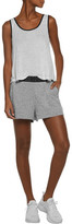 Thumbnail for your product : Koral Tap Faux Patent Leather-Trimmed Textured Stretch-Knit Shorts
