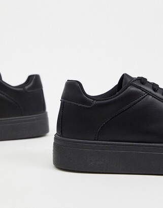 ASOS DESIGN Diaries flatform sneakers in black