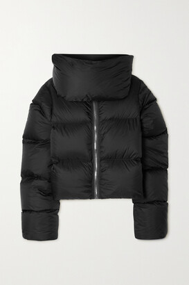 Rick Owens Cropped Quilted Shell Down Jacket - Black