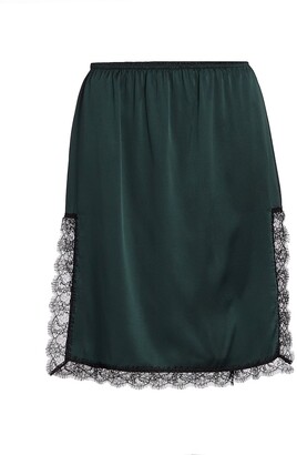 Kiki de Montparnasse Lace-Inset Slip Skirt
