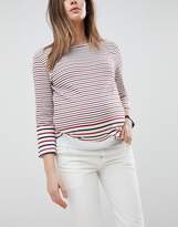 Thumbnail for your product : ASOS Maternity DESIGN Maternity Florence authentic straight leg jeans in white with contrast stitch with under the bump waistband