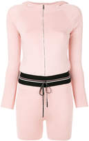 Thumbnail for your product : La Perla hooded track style playsuit