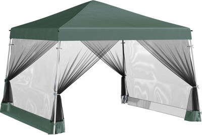 Arlmont & Co. Pop Up Canopy Tent With Netting - Outdoor Sun For Gardens Outdoor Parties Adjustable Height Carry Bag Shelter Tent. Netting. Height. For Garden And
