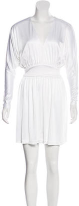Halston Long Sleeve A-Line Dress