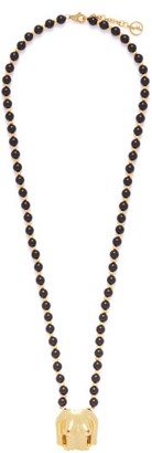 Anissa Kermiche Rubies Boobies Ruby, Agate & Gold-plated Necklace - Black