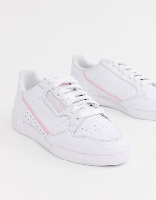 adidas originals white and lilac continental 80 trainers