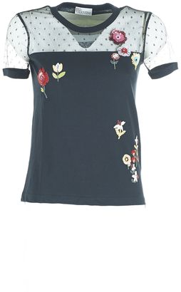 RED Valentino Fragile Flowers Embroidered T-shirt