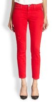 Thumbnail for your product : Current/Elliott The Stiletto Distressed Cropped Skinny Jeans
