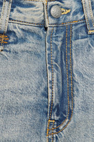 Thumbnail for your product : R 13 Double Classic Distressed High-rise Straight-leg Jeans - Mid denim
