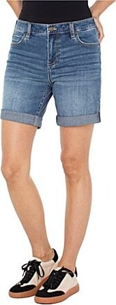 Liverpool Los Angeles Marley Mid-Rise Rolled Cuff Vintage Denim Girlfriend Shorts