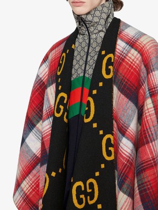 Gucci Reversible GG wool poncho