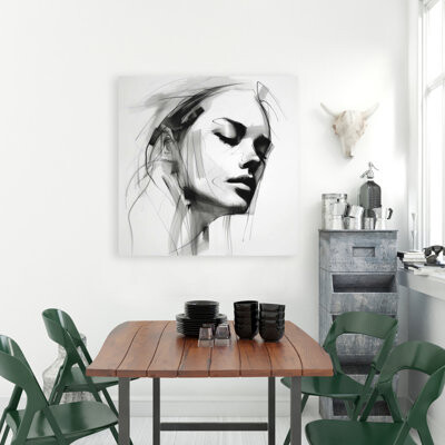 Begin Edition International Inc. Feminine Traits - Kitchen White Canvas for Home Decor