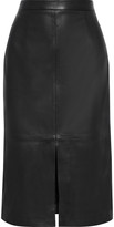 Thumbnail for your product : Iris & Ink Malena Split-front Leather Pencil Skirt