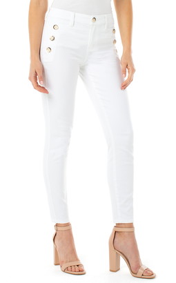 Liverpool Abby Sailor Button Skinny Jeans - ShopStyle