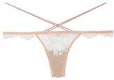 Thumbnail for your product : For Love & Lemons Noemi Strappy Scallop Lace Thong