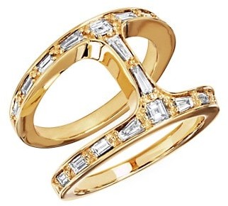 Hoorsenbuhs Dame Phantom 18K Yellow Gold & Diamond Baguette Ring