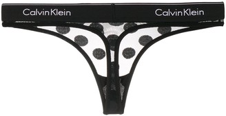 Calvin Klein Underwear Modern Dot cotton thong