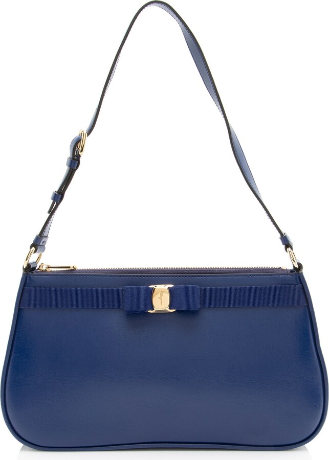 Ferragamo Leather Vara Small Shoulder Bag