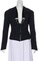 Thumbnail for your product : Dolce & Gabbana Faux Leather-Trimmed Evening Jacket Black Faux Leather-Trimmed Evening Jacket