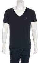 Thumbnail for your product : AllSaints Woven Distressed T-Shirt