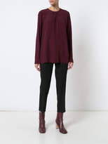Thumbnail for your product : Raquel Allegra raw edge long sleeve blouse