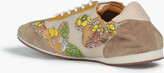 Thumbnail for your product : Tory Burch Serif Tory printed suede and leather sneakers