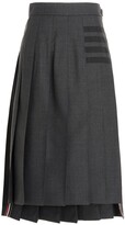 Thumbnail for your product : Thom Browne Asymmetric Pleated Midi Skirt