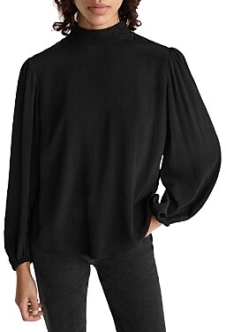 The Kooples Flowing High Neck Blouse