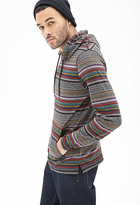 Thumbnail for your product : 21men 21 MEN Striped Tribal-Inspired Hoodie